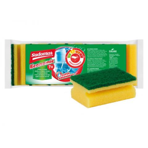 Čistilna gobica Economic / 10x7cm / 7kos
